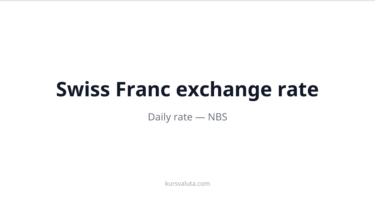 Swiss Franc Exchange Rate Today - NBS Mid Rate (CHF/RSD) | Kursna Lista